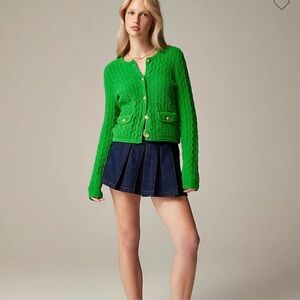 J. Crew Bright Green Knit Cardigan